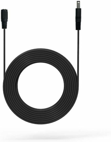 Ezviz Outdoor Extension Power Cable Ip Cameras 1× Dc 5.5 Mm Male 1× Dc 5.5 Mm Female Length 10m Black