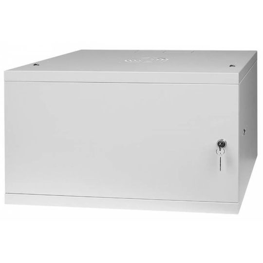 Stalflex Рак шкаф 19" 6U 450mm Пълна врата Сив Rc19-6u-450mg