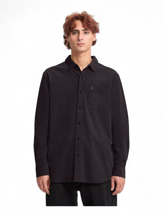 Zander Langärmlig Hemd Asphalt Black