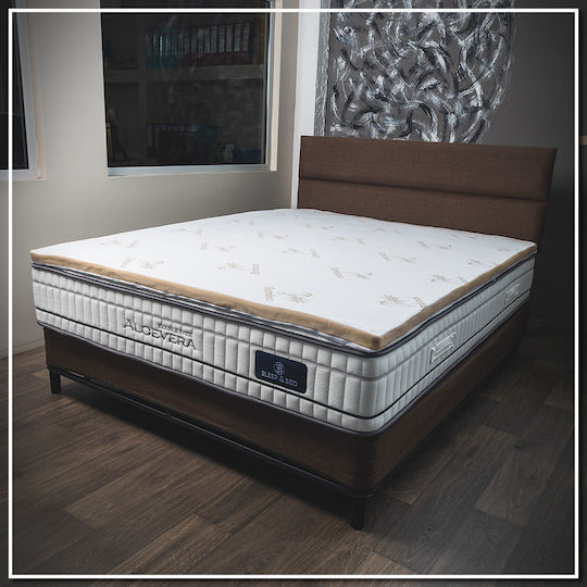 Como felt & wadding producers Mattress Topper Super Double Memory Foam with Bamboo Fibers & Removable Cover 160x200x4cm
