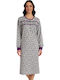 Lydia Creations Winter Damen Nachthemd Purple