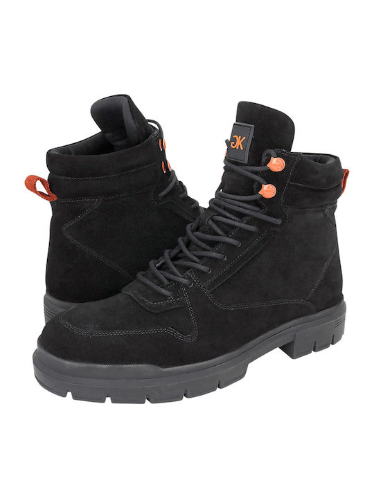 GK Uomo Suede Μαύρα Ανδρικά Μποτάκια