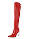Biven Damenstiefel aus Lackleder mit hohem Absatz Rot