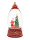 Weihnachtliche Schneekugel Beleuchtet mit dem Weihnachtsmann 11x11x11cm 1Stück