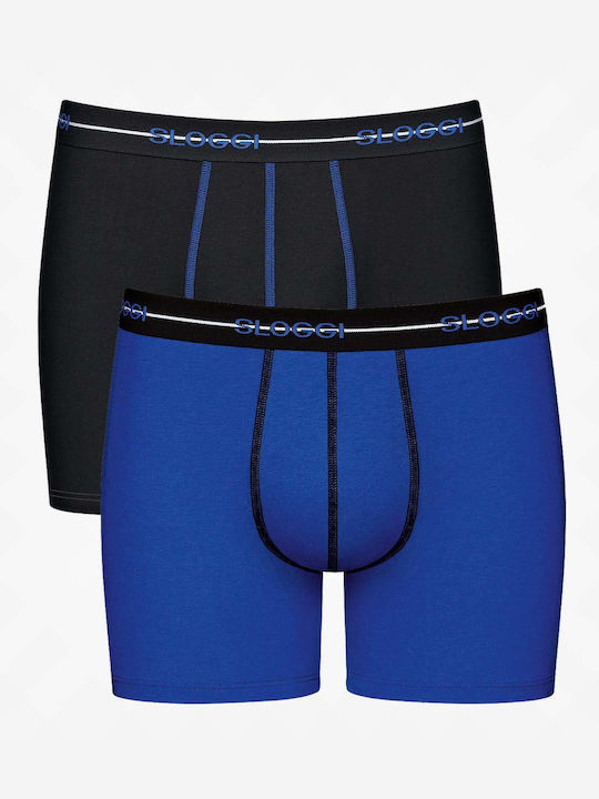 Start Short C2p Men's Boxers Blue, Black 2Pack