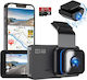 4k Dual Dash Camera Full Hd Visionhub Wifi + Gps Adjustable G-sensor Mobile App Night Vision Loop Recording 170° Wide Angle 3.0 Inch Ips Screen Dvr Camera F