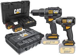CAT COMBO-07 Impact Drill Driver & Impact Driver Battery Powered Tool Set CAT COMBO-07 Impact Drill Driver & Impact Driver Battery Powered Tool Set