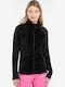 Fleece Γυναικεία Ζακέτα με Φερμουάρ true black