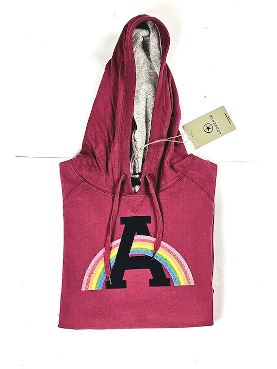 Converse Women's Sweatshirt Hooded Bordeaux/Gre...