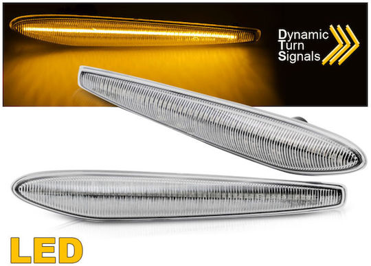 Carro 242603 Πλαϊνά Φλας Φτερού Alfa Romeo 159 Brera Spider 05-10 White Led Dynamic 2 Τεμάχια