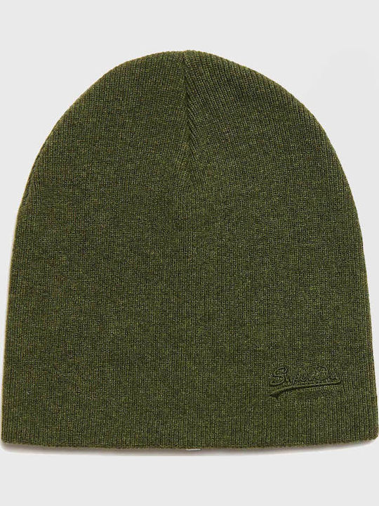 D3 Sdna Essential Logo Knitted Beanie Beanie Γυναικείος Σκούφος Πλεκτός σε Πράσινο χρώμα