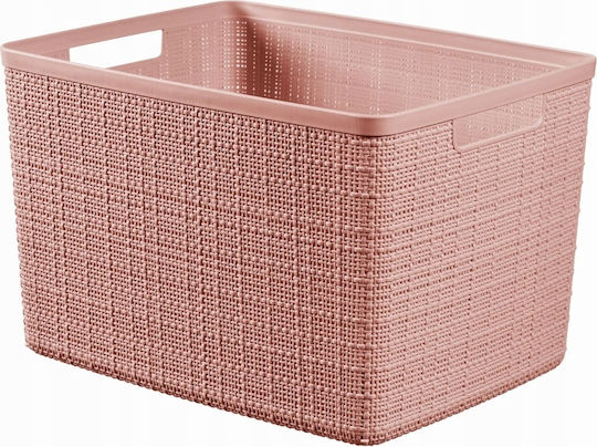 Groziņš Jute L 20l 36x28x23cm Pink