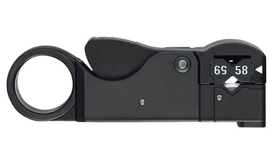 Xtendlan Coaxial Cable Stripper 3 Blades RG-58 59 62 Stripping Distances 4mm 8mm