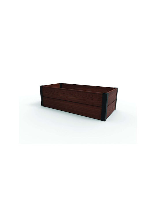 Maple Trough Rectangular Flower Bed 106x52x32cm Brown