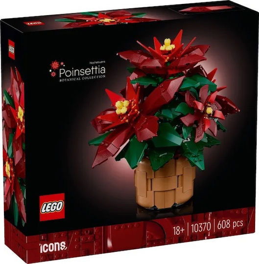 LEGO Botanical Collection Poinsettia για 18+ Ετών 608τμχ