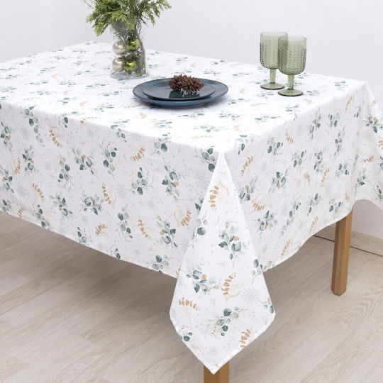 Dimeco Christmas Tablecloth Fabric Green L135xW180cm.