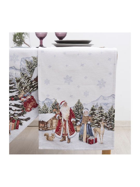 Dimeco Christmas Tablecloth Runner Fabric Multicolour L35xW100cm.