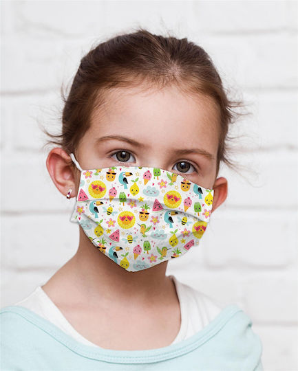 Mocco Pineapple Child Cotton Face Mask Multicolour Use 15x25 Cm