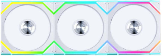 Lian Li UNIFAN SL Wireless Reverse Blade Case Fan 120mm (2000rpm / 64cfm) with RGB Lighting 3pcs White