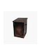 GTMED Metallic Box Wood Storage 32x50x40cm Black