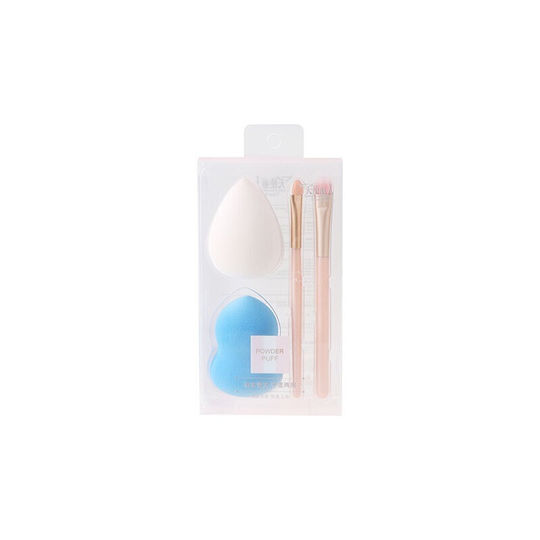 Beauty Salon Beauty Blender Powder Puff Set 2pcs & 2 Πινέλα