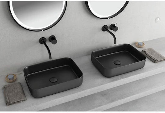 Isvea Countertop Sink Porcelain 50x36cm Anthracite