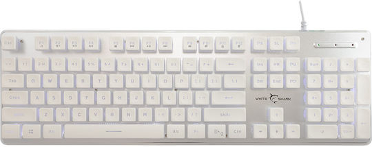 White Shark Tachi Gaming Keyboard with Illuminated keys (English US) Silver / White