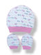 Kinder Mütze Set Stoff Rosa