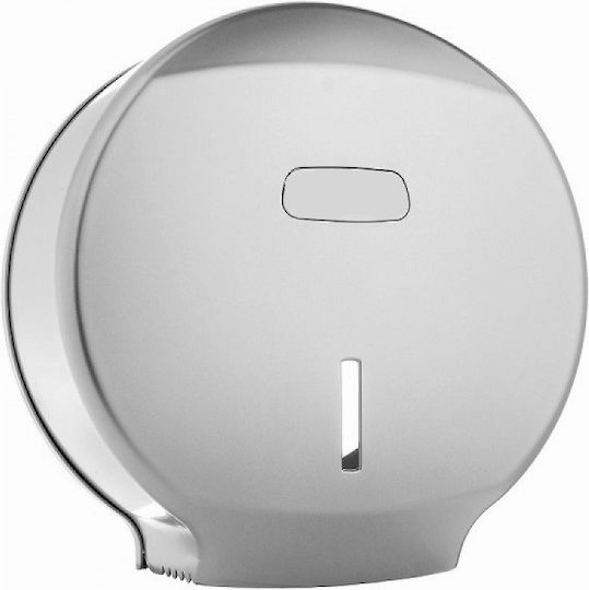 Dispenser de hârtie igienică argintiu pentru role cu diametrul maxim de 24 cm 27.5x27.5x12 cm