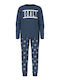 Name It Παιδική Πιτζάμα Χειμωνιάτικη Βαμβακερή Dark Denim