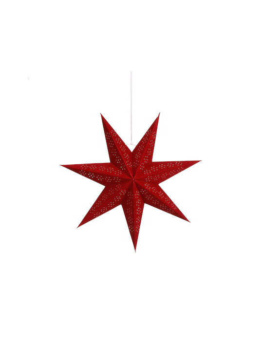 Hanging Ornament Star Paper Red