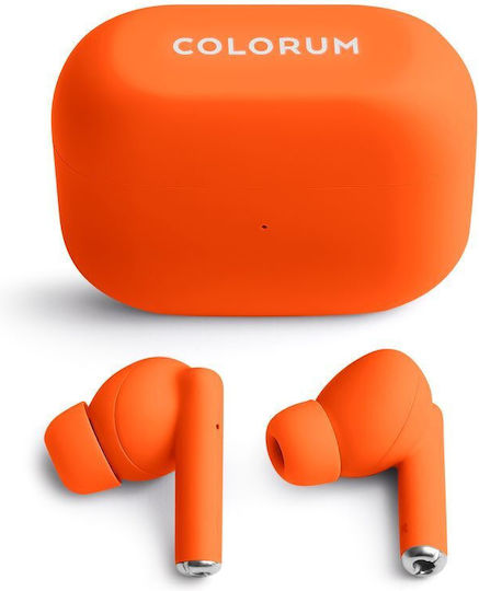 Colorum In-ear Bluetooth Handsfree Ακουστικά με Θήκη Φόρτισης Πορτοκαλί