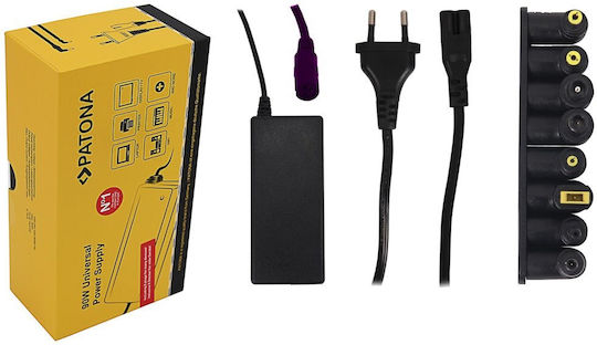 Patona Power Adapter Laptop 15-22v 4.74a 90w Uni 8 Connectors Cable Length 2.5 M