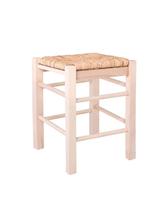 Stool For Kitchen Wooden Natural 35x35x50cm