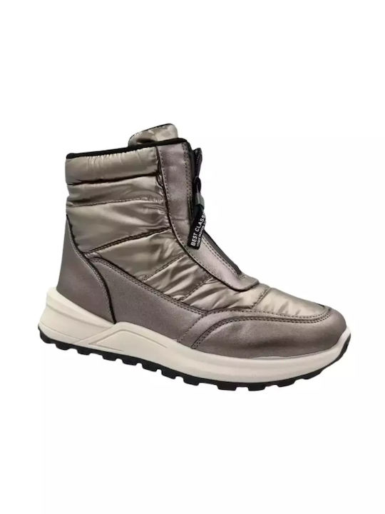 Women's Ankle Boots Platform Pewter