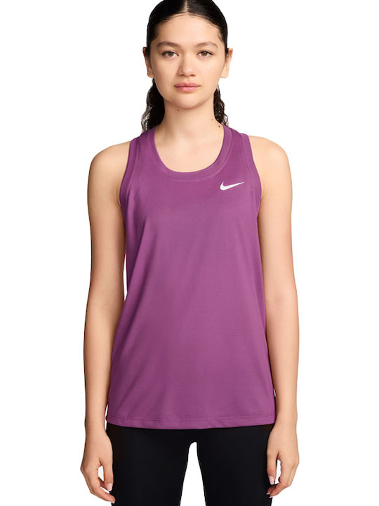 Nike Damen Sport Ärmellose Bluse Dri-Fit Lila