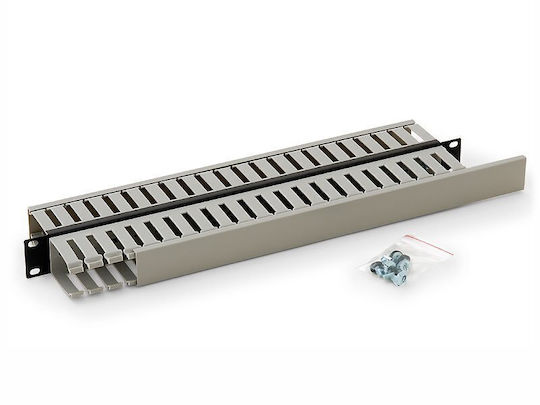 19'' Patchpanel 1HE Doppelseitige Kunststoffschiene Schwarz RAL9005