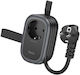 Hoco Monoprice mit 2 USB-A 1 USB-C und 1,1 m Kabel Frankreich (Typ E)