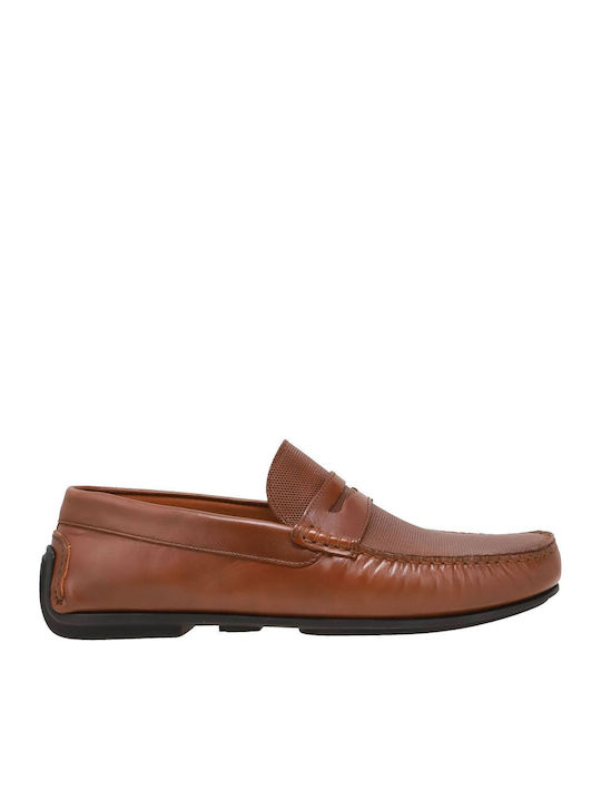 City Men's Leather Moccasins Tabac Brown