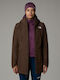 Hikesteller Insulated Women's for Hiking Long Parka Jacket Waterproof for Winter with Hood Smokey Brown