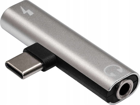 Akyga Usb-c M To Usb-c F 3.5mm Jack Dac Adapter