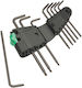 Set de chei L Torx Wera 967/9 9 bucăți Tx 8-40 Blacklaser
