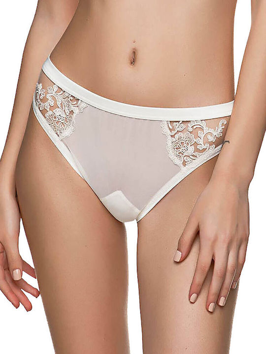Miss Rosy Γυναικείο Brazil με Δαντέλα Off White
