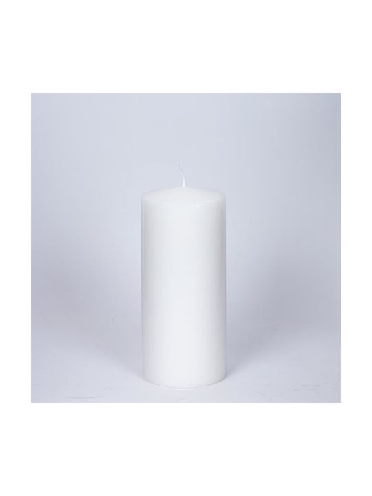 Decorative White Candle 8x18cm