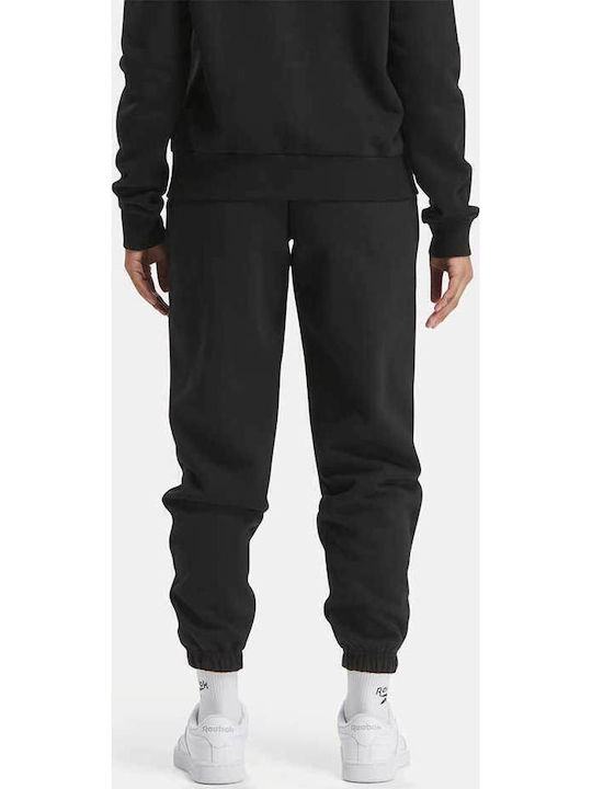 Identity Παντελόνι Φόρμας με Λάστιχο Fleece Black