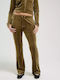 Diamante Tina Sweatpants Velvet Khaki