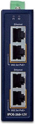 Planet Ipoe-260-12v Poe Industrial Injector 2x Port 4x1gb 2x 802.3at 36/72w Din Ip30 40~75°c Dual Power 12-56vdc Planet Ipoe-260-12v Poe Industrial Injector 2x Port 4x1gb 2x 802.3at 36/72w Din Ip30 40~75°c Dual Power 12-56vdc