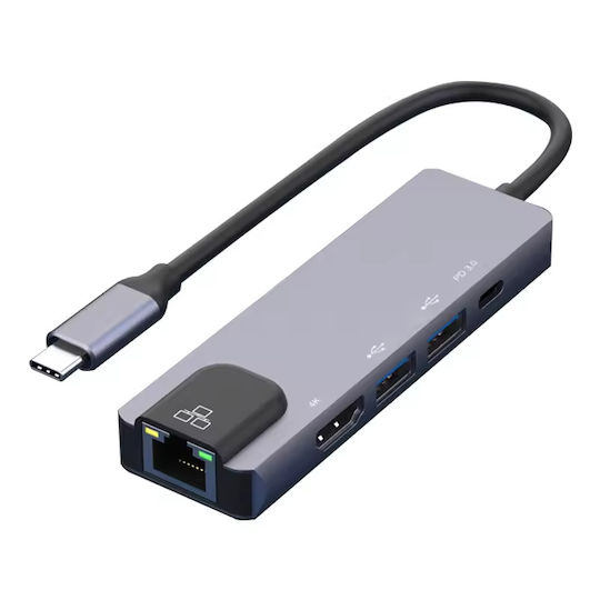 ATC OT-UC920 USB-C Docking Station mit HDMI 4K PD Ethernet Gray