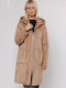Women's Sand Coat with Buttons