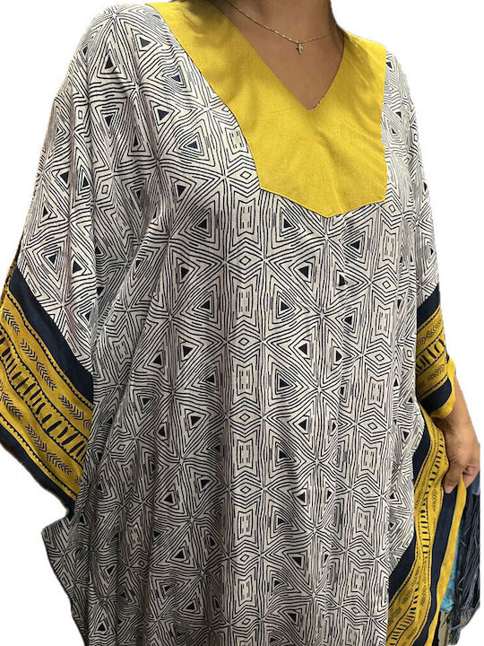 Platinum Fashion Women's Mini Caftan Beachwear Blue